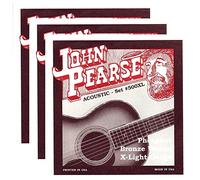 John Pearse Acoustic Strings Phosphor Bronze Extra Light 10-47 (3 Pack)