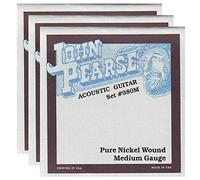John Pearse Acoustic Strings Pure Nickel Medium 13-57 (3 Pack Bundle)