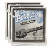 John Pearse Hawaiian Lap Steel Strings Pure Nickel C6 Tuning 15-32 (3 Pack Bundle)