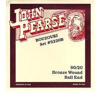 John Pearse Strings® 5220B For Irish Bouzouki - 80/20 Bronze Wound - Ball-End - 10 Single String Set - Light Gauge Customs 11-40