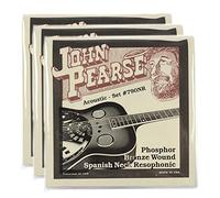 John Pearse Strings Acoustic-Guitar Strings Phosphor Bronze Spanish Neck Resophonic 13-56 (3 Pack Bundle)