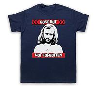 John Peel Gone But Not Forgotten Mens T-Shirt, Navy Blue, Medium