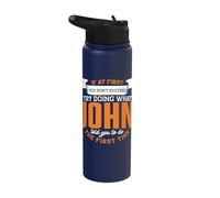 John Personalized Name If At First You Don't Succeed Stainless Steel Insulated Water Bottle