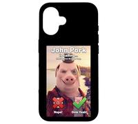 John Pork is Calling Internet Meme Character Funny Saying Case for iPhone 16
