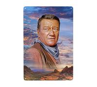 John Poster Wayne Retro Tin Sign Vintage Decor for Home Office and Coffee Shop, Lovers Gift Vintage Plaque Metal Art Print Oil Painting 8X12 inch