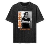 John Prine The Missing Years Unisex T-Shirt Graphic Top Printed Tee Mens Black Shirt XL