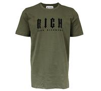 John Richmond T-Shirt Over Rocks (Large) Green, Black