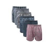 John Rider Mens 6 Pack Polycotton Woven Boxer Shorts | Classic Loose Fit Cotton Breathable Underwear Briefs, Men's Boxer Short M, L, XL, XXL (UK, Alpha, 5XL, Plus, Regular) Multicoloured