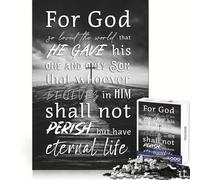 John ︰ Scripture Art 1000 Piece Puzzle For Adults Creative Play Snug Joint Real Challenge Night Activity (50x75cm)