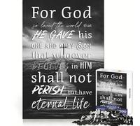 John ︰ Scripture Art Hard Jigsaw Puzzle for Adults 1000 Pieces Recall Boost Accurate Cut Real Challenge Home Art (38x26cm)