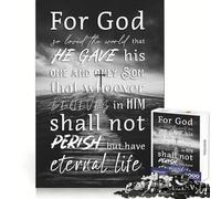 John ︰ Scripture Art Teenagers 1000 Pieces Puzzle FreeTime Game Vivid Print Fun Challenge Christmas Surprise (38x52cm)