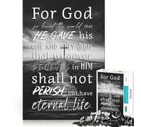 John ︰ Scripture Art Teenagers 1000 Pieces Puzzle FreeTime Game Vivid Print Fun Challenge Christmas Surprise (38x52cm)