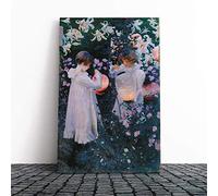 John Singer Sargent Carnation Lily Rose Canvas Wall Art Print 20x14 Inch