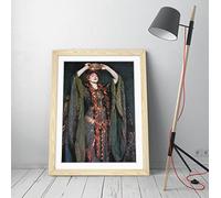 John Singer Sargent Ellen Terry As Lady Macbeth Print Framed Wall Art Picture Print - A2 - Light Oak Frame