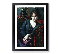 John Singer Sargent Isabella Stewart Gardner Framed Print | A2 Oak Framed Wall Art | Ready to Hang | Modern Nature Picture | Living Room Bedroom Lounge Office