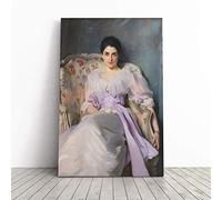 John Singer Sargent Lady Agnew Canvas Print | Gallery Wrapped 30mm Frame Wall Art | 30x20 inches | Ready to Hang | Modern People Picture | Living Room Bedroom Lounge Office