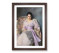 John Singer Sargent Lady Agnew Framed Print | A2 Walnut Framed Wall Art | Ready to Hang | Modern Nature Picture | Living Room Bedroom Lounge Office