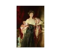 John Singer Sargent - Lady Helen Vincent Viscountess DAbernon Classic Masterpiece Poster Wall Art Scroll Canvas Painting Picture Living Room Decor Home 08x12inch(20x30cm)