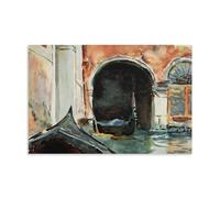 John Singer Sargent Painter's《Venetian Canal》Art Poster Home Decor Wall Art Hanging Picture Print Bedroom Decorative Room Aesthetic 24x36inch(60x90cm)