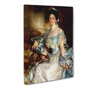 John Singer Sargent Portrait Of A Lady No.2 Canvas Print | Gallery Wrapped 30mm Frame Wall Art | 20x14 inches | Ready to Hang | Classic People Picture | Living Room Bedroom Lounge Office