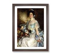 John Singer Sargent Portrait Of A Lady No.2 Classic Painting Framed Print | A4 Walnut Framed Wall Art | Ready to Hang | Classic Historical Picture | Living Room Bedroom Lounge Office