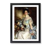 John Singer Sargent Portrait Of A Lady No.2 Classic Painting Framed Wall Art Print, Ready to Hang Picture for Living Room Bedroom Home Office Décor, Black A4 (34 x 25 cm)