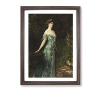 John Singer Sargent Portrait Of Millicent Leveson Classic Painting Framed Print | A3 Walnut Framed Wall Art | Ready to Hang | Classic Historical Picture | Living Room Bedroom Lounge Office