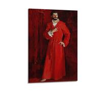 John Singer Sargent Printed Posters Dr. Pozzi at Home Canvas Painting Wall Art Decorative Picture Prints Modern Decor 08x12inch(20x30cm)