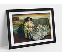 John Singer Sargent Repose Nonchaloir Framed Wall Art Print Picture - A1 - Black Frame