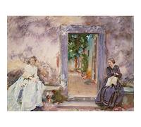 John Singer Sargent The Garden Wall Extra Large Wall Art Print Premium Canvas Mural