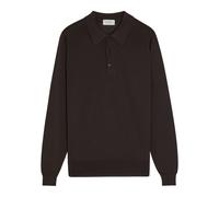 John Smedley Caverhill Merino Wool Polo Shirt - Brown - L