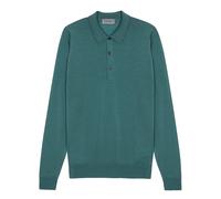 John Smedley Mens Belper Blue Tide Extra Fine Merino Wool Polo Shirt BLUE TIDE M