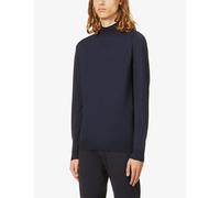 John Smedley Mens John Smedley Harcourt High-Neck Wool Jumper Midnight M