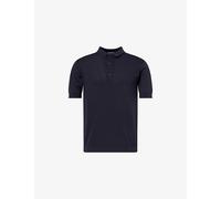 John Smedley Mens John Smedley Sea Island Cotton Polo Shirt Midnight XL