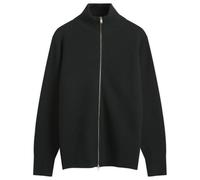 John Smedley Men's Mallam Cashmere Rib Zip Through Douglas Fir