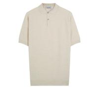 John Smedley Waffle Merino Wool Polo Shirt - Beige - Xxl