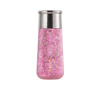 John Smith Titanium Water Bottle Insulated Water Bottle Double Wall Vacuum Cup Keeps Hot or Cold 420 ml 272g (Pink)