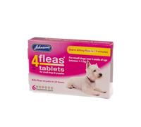 John-sons 4 Fleas Tablets for Large & Small Dogs - Dog Flea Tablets (Small Dog 1-11kg 6 Tabs)