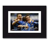 John Terry, Ashley Cole & Frank Lampard Signed 8x6 Inch Mounted Photo Print Pre Printed Signature Chelsea - Autograph Gift, Ready To Be Framed