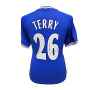 John Terry Signed 2000 Official Retro Chelsea Football Shirt with COA and Proof. Blue