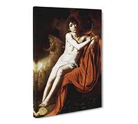 John The Baptist By Caravaggio Canvas Print | Gallery Wrapped 30mm Frame Wall Art | 30x20 inches | Ready to Hang | Baroque Picture | Living Room Bedroom Lounge Office