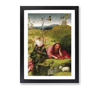 John The Baptist By Hieronymus Bosch Classic Painting Framed Print | A2 Black Framed Wall Art | Ready to Hang | Classic Historical Picture | Living Room Bedroom Lounge Office
