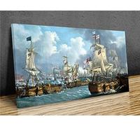 John Thomas Serres, The Battle of Trafalgar,wall hangings, wall art, canvas print art framed,famous painting reproductions canvas print home decor wall art print (36x20in 90x50cm)