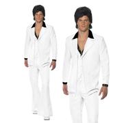 John Travolta Mens 70s Eurovision Fancy Dress Costume 1970s Fever