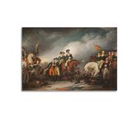 John Trumbull Painter Work（The Surrender of The Hessian Troops at The Battle of Trenton） Poster Artwork Room Aesthetic Print Art Wall Canvas Modern Bedroom Decor 12x18inch(30x45cm)