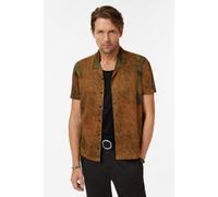 John Varvatos Agosta Easy Fit Ss Camp Collar Shirt Wit Sandstone Ht size S | Casual Shirts Outlet | Men | White S