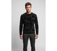John Varvatos Cadman Ls Crew With Broke Black size XXL | Sweaters Outlet | Men | White XXL