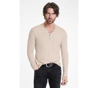 John Varvatos Carver Regular Fit Ls Henley Wheat size S | Longsleeves Outlet | Men | Brown S