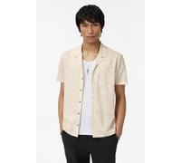 John Varvatos Matera Easy Fit Ss Camp Collar Shirt Wit Marble size M | Casual Shirts Outlet | Men | White M
