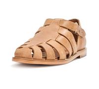 John Varvatos Men's Antwerp Fisher Sandal Fisherman, Sienna Brown, 11.5